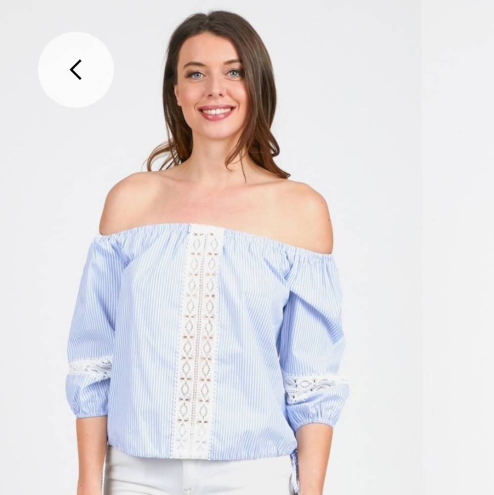 Lumbered Crochet Trim Top